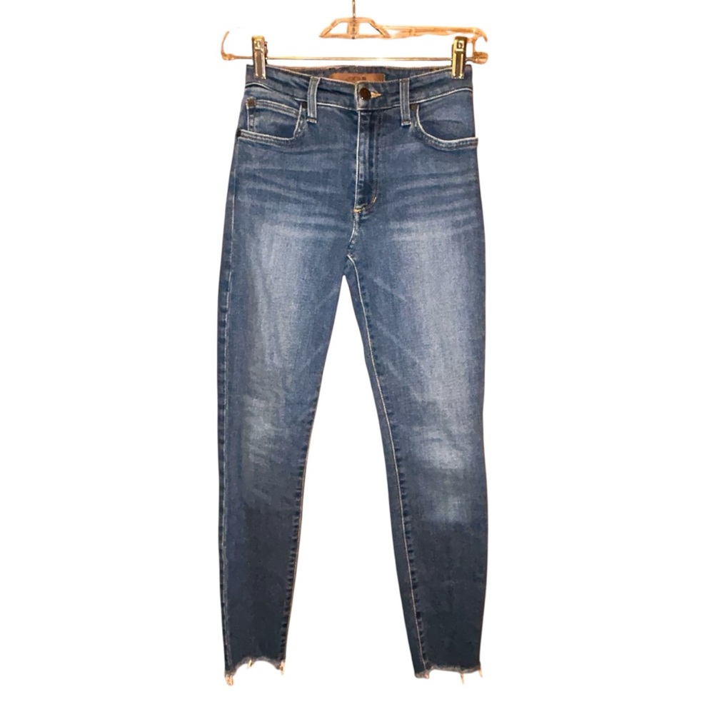 Joe’s Jeans The Charlie High Rise Skinny Ankle Jeans Women’s 24 Raw Hem‎ Stretch